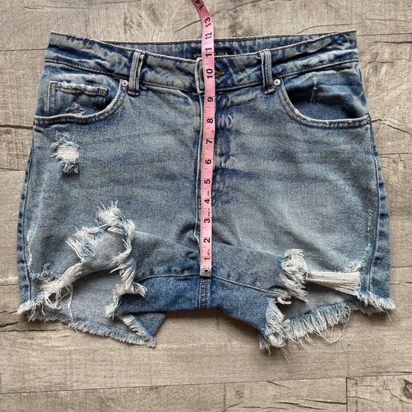 Sincerely Jules High Rise Acid Wash Distressed Denim Shorts 90s y2k retro 29 9 - Picture 5 of 12